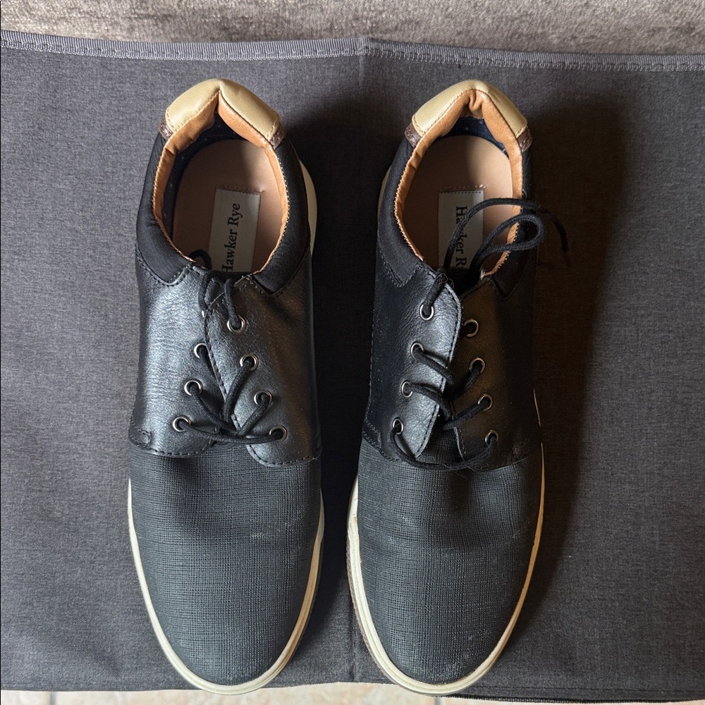 Black Leather Sneakers for Men